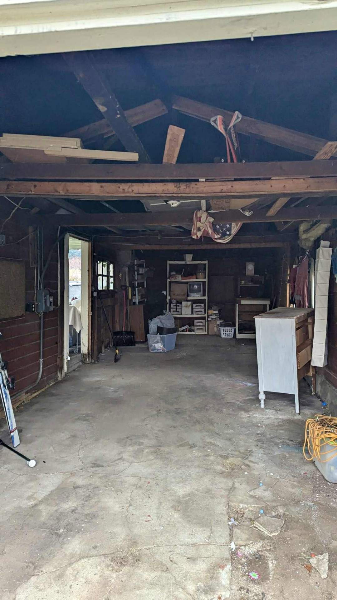 After photo, Shed declutter and floor reclaim in Wenatchee, WA
