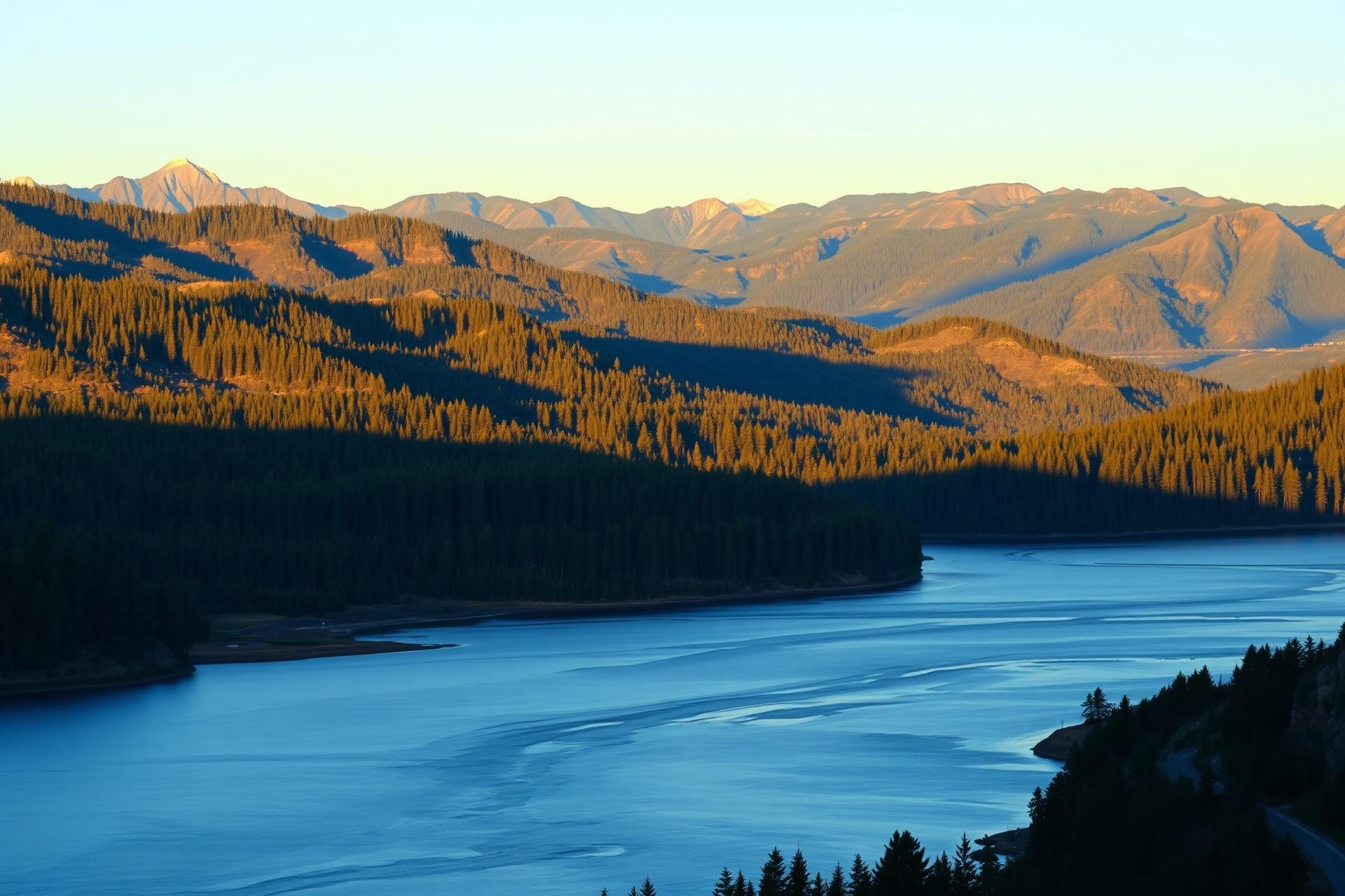 North Cascades over the Columbia River near Wenatchee, WA